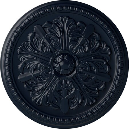 Ekena Millwork Swindon Ceiling Medallion (Fits Canopies up to 2 7/8"), 16 7/8"OD x 1 1/2"P, Midnight Dream CM16SWMDF